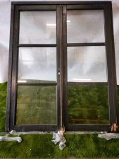 Steel Look deur - dubbel Douglas zwart deur - 75 x 206 cm + kozijn 163,6 x 213,6 cm - licht beschadigd - SALE01929
