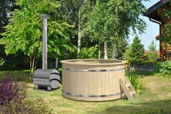 inter - houten hottub - 200 cm - externe kachel