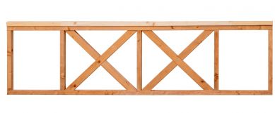 Kruishekwerk groot Red Class Wood 300x75 cm 