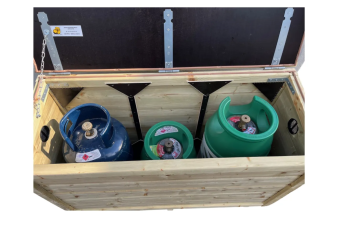 Lutrabox Opbergkist voor 3 gasflessen 145x45x75 cm - geïmpregneerd