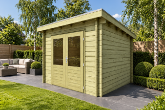 Classicline Blokhut Drenthe 250x300 cm vuren groen geïmpregneerd