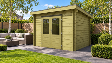 Classicline Blokhut Gelderland 300x250 cm vuren groen geïmpregneerd 