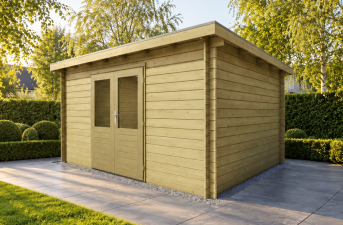 Classicline Blokhut Friesland 400x300 cm vuren groen geïmpregneerd