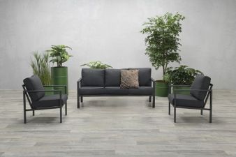 Springs loungeset - 3-delig - carbon black - reflex black - Showmodel Woerden