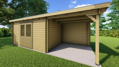 Classicline Blokhut Flevoland Geïmpregneerd 400x250 + 250