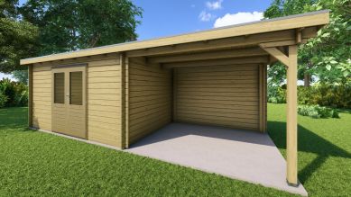 Classicline Blokhut Flevoland Geïmpregneerd 400x250 + 300