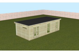 Lugarde blokhut 800x350 cm - 44mm dikte - maatwerk