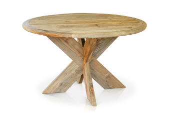 Ronde teakhouten tafel voor buiten