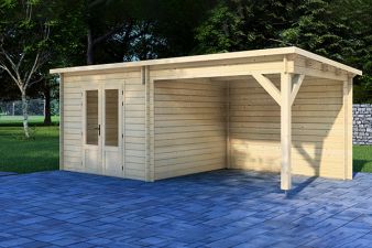 MARS (VKTBL012) Blokhut 300x300cm+Canopy 300cm 28mm