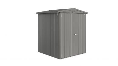 Biohort Europa 2 metalen berging voor tuingereedschap in de kleur kwartsgrijs