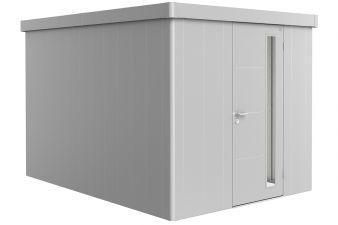 Metalen berging Neo - Enkele deur - Zilver - 4B (236x348 cm)