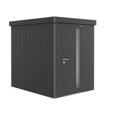 Metalen berging Neo - Enkele deur - Donkergrijs - 3D (348x292 cm)