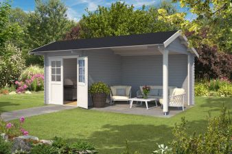 Blokhut Kenzo 540x300 cm - Platinum Grey-Wit gecoat main