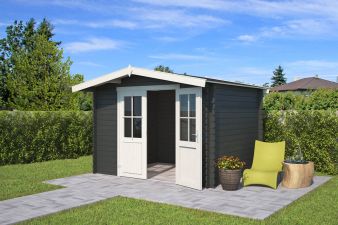 Blokhut Baltimore 292x230 cm - Carbon Grey-Wit gecoat main