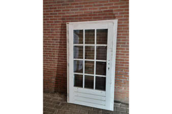 Enkele houten deur wit 100,7 x 193,5 cm (bxh) met kozijn 114 x 202,3 cm - SALE25043