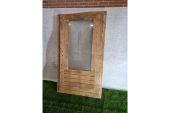 Enkele houten deur blank 100,8 x 193,5 cm (bxh) met kozijn 114 x 202,2 cm - SALE25056