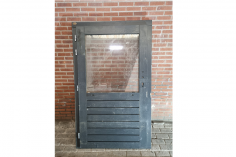 Enkele houten deur antraciet 101 x 180 cm (bxh) met kozijn 114 x 189 cm - SALE25041