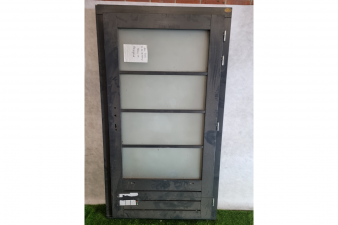 Enkele houten deur antraciet 100,9 x 193,5 cm (bxh) met kozijn 114 x 202,5 cm - SALE250561