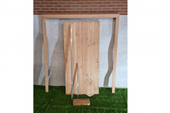 Enkele schuifdeur blank douglas 93 x 193,5 cm (bxh) met kozijn 208,5 x 190 cm - SALE25048
