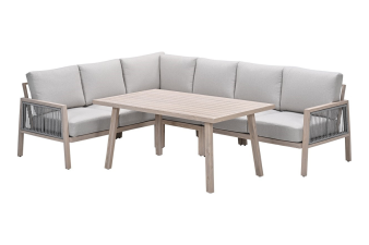 Garden Impressions lounge/dining set Decala light oak / TPU sand / dark sand