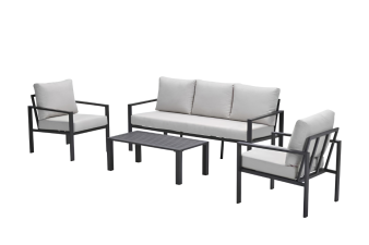 Springs loungeset- 4-delig - carbon black - desert sand