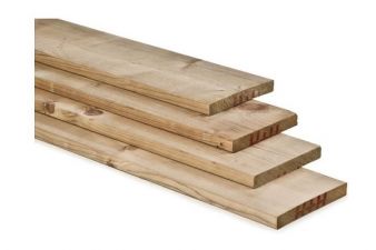 Plank glad geschaafd