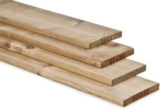 Noord-Zweeds planken glad geschaafd 1,9x14,5x420 cm
