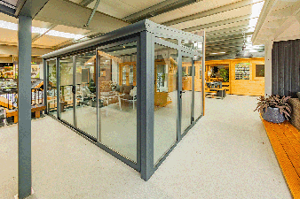 Profiline veranda 500x300 cm - glasdak - incl. schuifpui, onderdakzonwering en led-spots - Velp