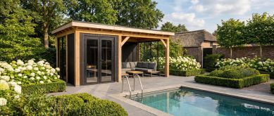 Trendhout Buitenverblijf Ravenna Landelijk 345x345 cm eiken