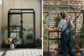Muurkas Emma I - 132x69x194 cm - Zwart - Veiligheidsglas