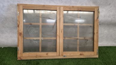 Dubbel raam blank vurenhout - sale product