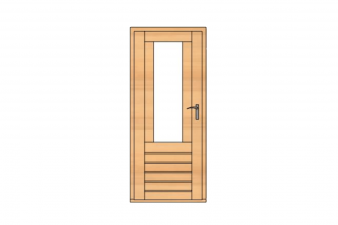 Enkele deur 77x193,5 cm - dubbelglas - SALE01355