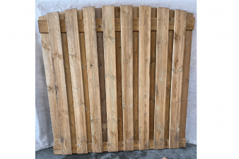 Plankenscherm grenen 180x180 cm - groen geïmpregneerd - toog verticaal (08177) - SALE01373