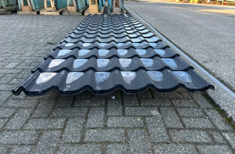 7x Dakpanprofielplaten zwart (41,16 m2) - excl. nokvorsten en bevestigingsmateriaal - SALE25008