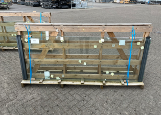 Glasschuifsysteem (3-spoor) - 262x231,6 cm - Antraciet Structuur - Vaste deel rechts - Incl. rails - excl. Bevestigingsmateriaal - SALE25017