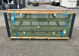 Glasschuifsysteem Profiline R5 (5-spoor) type G - 475,9 x 257 cm Antraciet Structuur (vast deel rechts) - Excl. Bevestigingsmateriaal - SALE25020