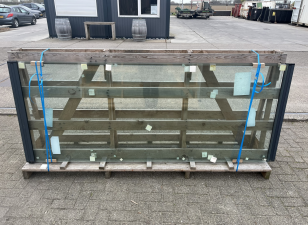 Glasschuifsysteem Profiline R3 (3-spoor) type C - 290,5 x 240 cm - Antraciet Structuur - SALE25024