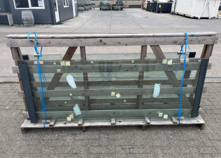 Glasschuifsysteem Profiline R3 (3-spoor) type C - 290,5 x 240 cm - Antraciet Structuur - SALE25025