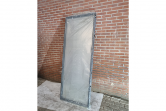 Houten ruit zwart 84 x 216,1 cm (bxh) met dubbel glas - SALE25038