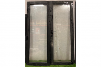 Dubbele deur 151x206 cm - zwart - SALE01039