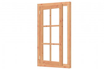 Douglas vleugelraam 67,4x129,6 cm, incl. beslag - SALE01055