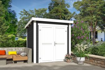 Tuinhuis Sara 200x200 cm - Carbon Grey-Wit gecoat