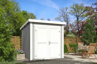 Tuinhuis Sara 200x250 cm - Platinum Grey-Wit gecoat