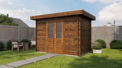 Lugarde Select Blokhut Nijmegen 300x200cm - Keteldruk Bruin