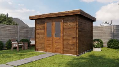 Lugarde Select Blokhut Amersfoort 300x300cm - Keteldruk Bruin