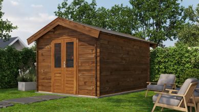 Lugarde Select Blokhut Olst 300x400cm - Keteldruk Bruin