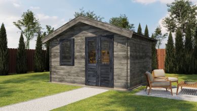 Lugarde Select Blokhut Brummen 400x300cm - Keteldruk Grijs