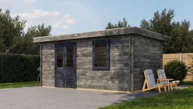 Lugarde Select Blokhut Zevenaar 500x300cm - Keteldruk Grijs