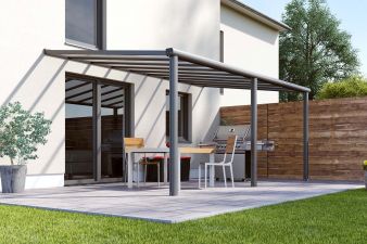 Veranda Smartline 544x250 cm - Antraciet structuur - Bouwpakket