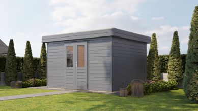 Lugarde Select Prima Heerlen tuinhuis 360x300 cm 44 mm vuren grijs gebeitst